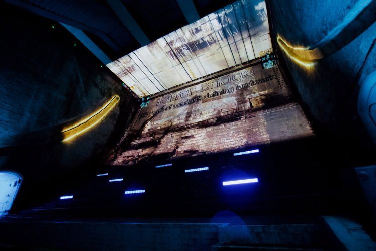 Video projection in the Tower Bridge Bascule Chamber